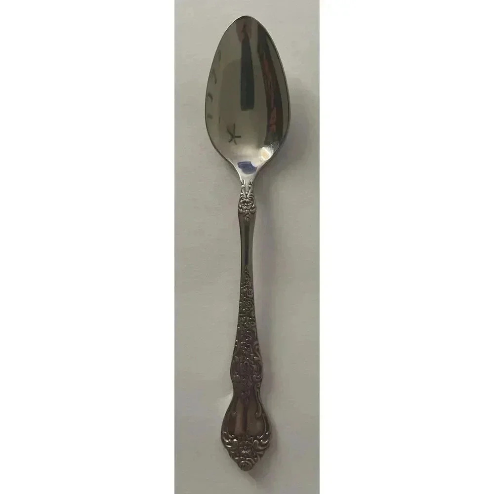 International LA FRANCE Decorator Stainless Glossy Silverware Flatware Teaspoon